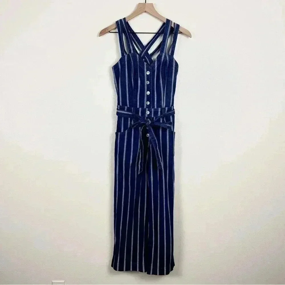 7 For All Mankind Stripe Jumpsuit - Picture 2 of 10
